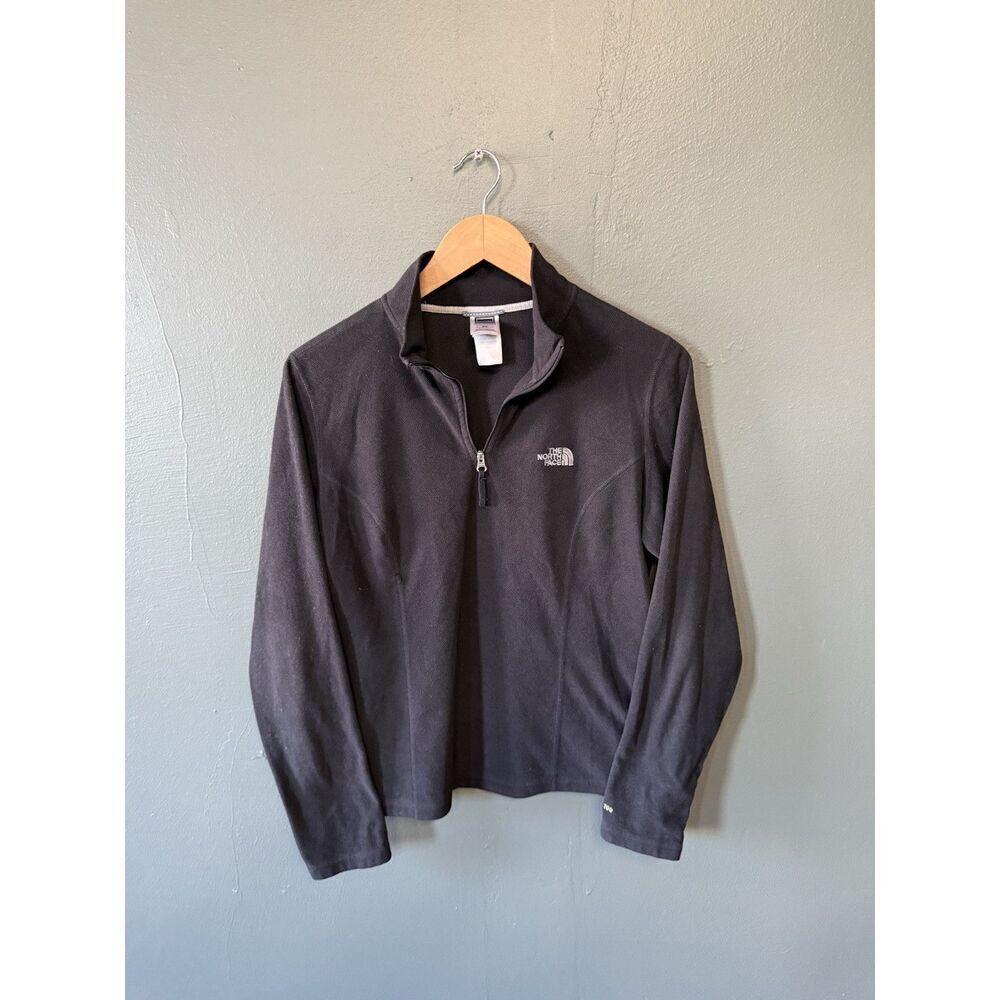 The North Face Womens Black 1/4 Zip Mock Neck Sweatshirt Size Medium
